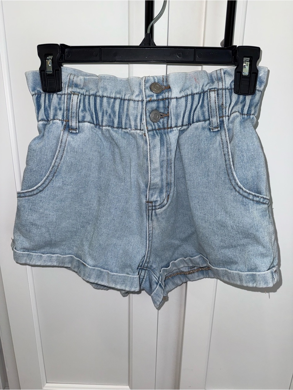 PacSun blue denim shorts with elastic waistband